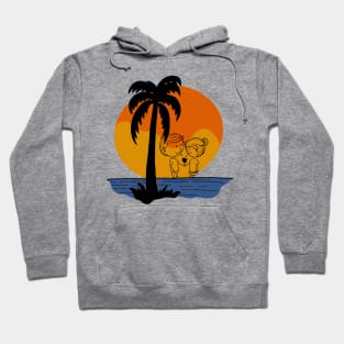 Romantic Sunset. A Couple Embracing the Setting Sun.sunset, romantic, couple, embracing, setting sun Hoodie